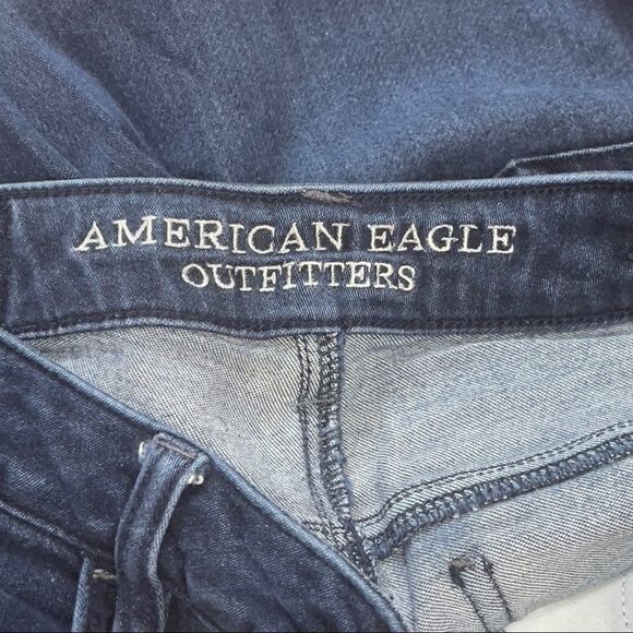 American Eagle Outfitters Dark Wash Skinny Jeans Size 2 Long - Picture 14 of 16